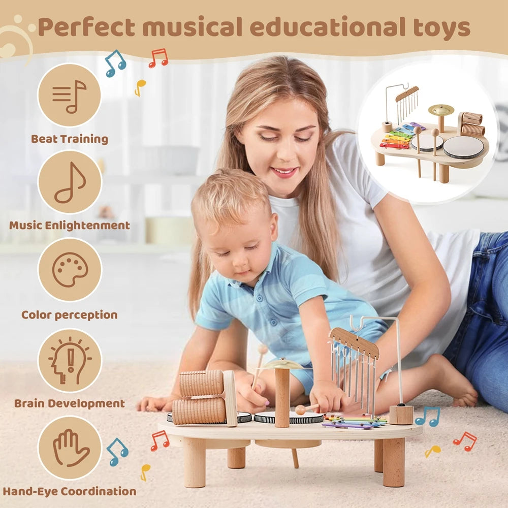 Baby Aeolian Bells Rattle Montessori Educational Toy -  Peekaboo Paradise
