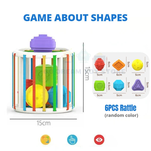 Colorful Shape Blocks Sorting Game For Children -  Peekaboo Paradise