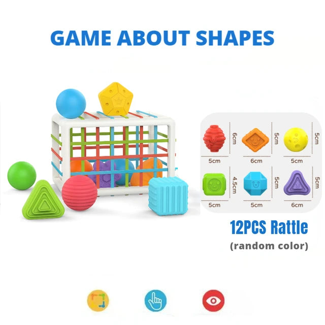 Colorful Shape Blocks Sorting Game For Children -  Peekaboo Paradise