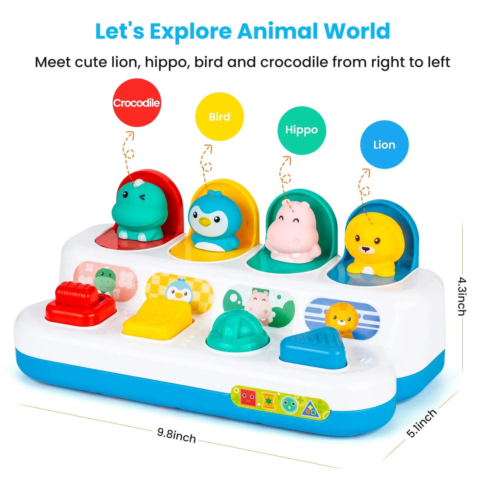 Interactive Pop Up Animals Toy Peekaboo Switch Box -  Peekaboo Paradise