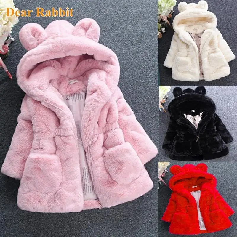 Fur Coat Fleece Jacket Baby Girls Clothes -  Peekaboo Paradise