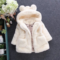 Fur Coat Fleece Jacket Baby Girls Clothes -  Peekaboo Paradise
