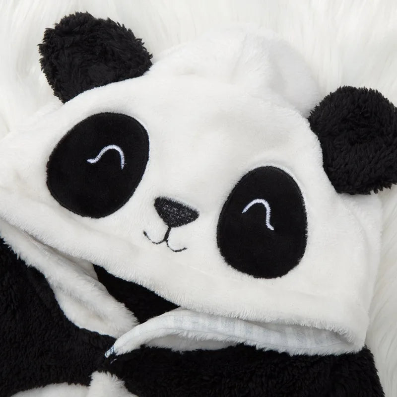 Baby Clothes Panda Element Crawling Suit Hooded -  Peekaboo Paradise